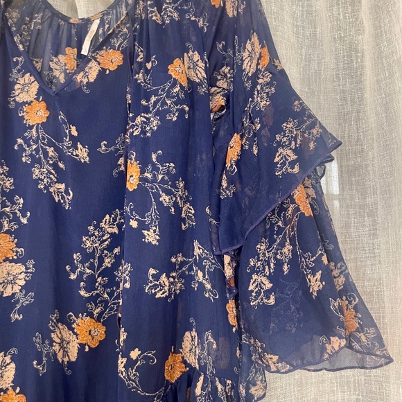 Free People Floral Mini Boho Dress - Picture 5 of 7